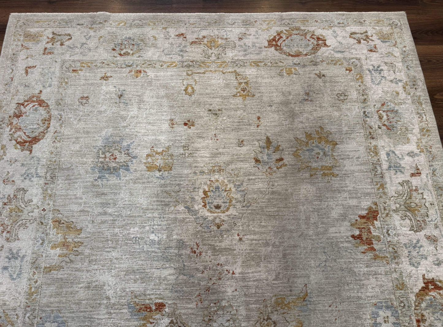 Modern Turkish Oushak Rug 7x9, Netural Colors