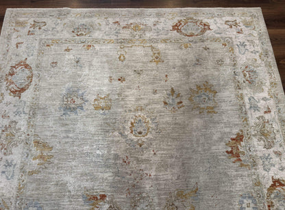 Modern Turkish Oushak Rug 7x9, Netural Colors