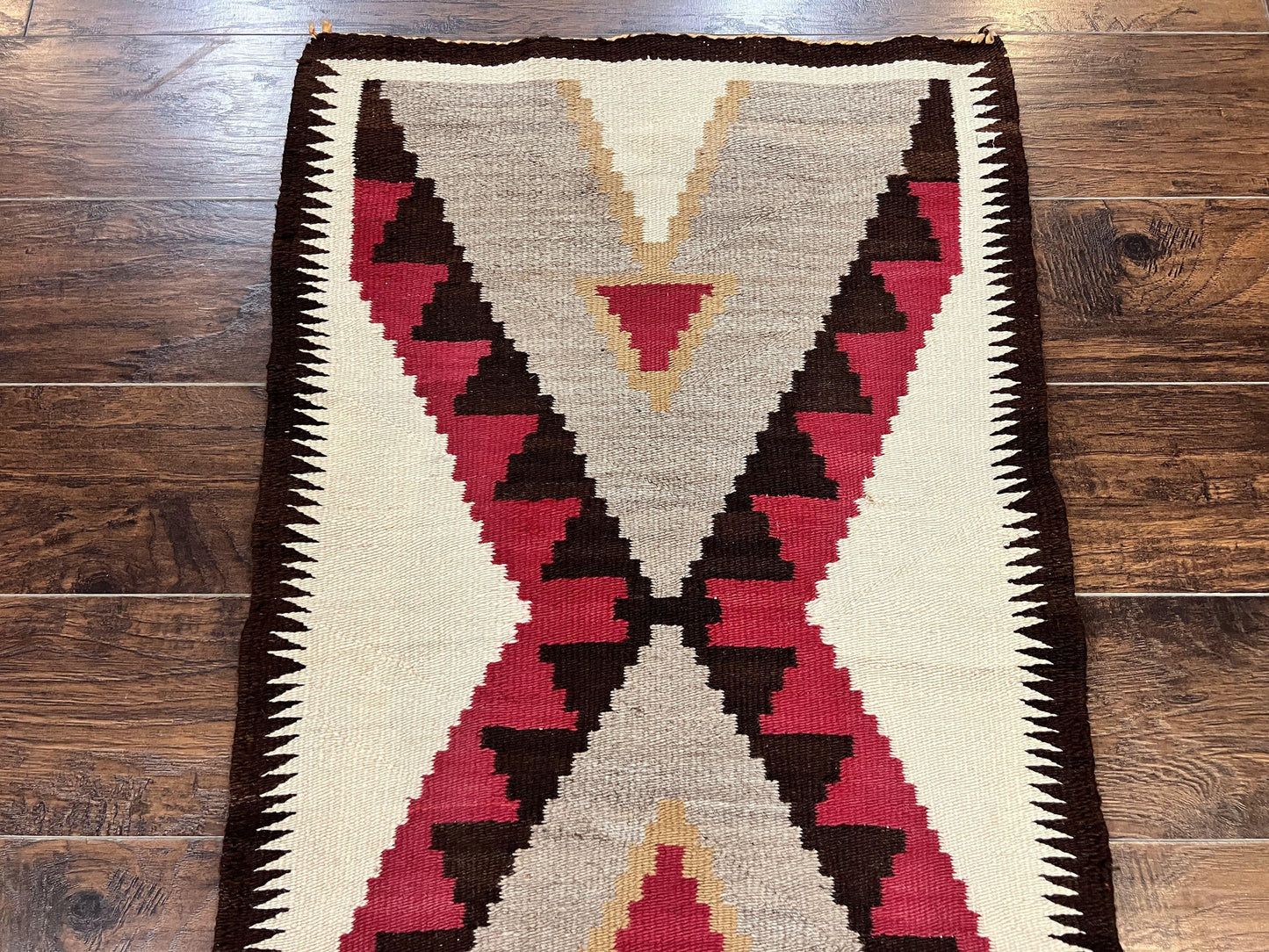 Navajo Rug 2x4 Handmade Wool Vintage Native American Textile Collectible