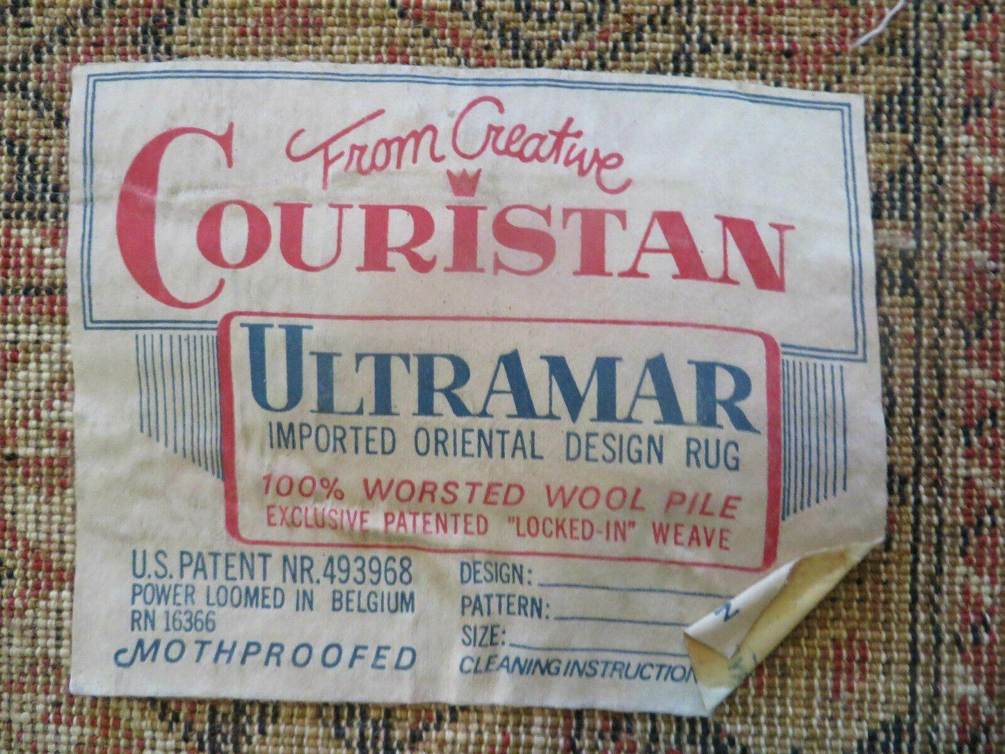 Couristan Rug 10x14, Large Belgium Power Loomed Wool Carpet 10 x 14 ft, Brown Tan Cream Oriental Rug, Living Room Rug, Large Area Rug