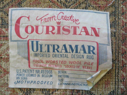 Couristan Rug 10x14, Large Belgium Power Loomed Wool Carpet 10 x 14 ft, Brown Tan Cream Oriental Rug, Living Room Rug, Large Area Rug
