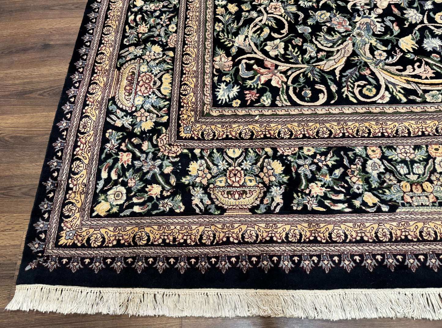 Pak Persian Rug 10x14 Hand Knotted Wool Floral Vintage Carpet 225 KPSI