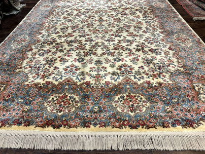 Karastan Kirman Wool Rug Ivory 8.8 X 12 Vintage 700 Series 788