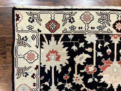 Turkish Kilim Rug 3x5 Handmade Vintage Wool Carpet Black Area Rug