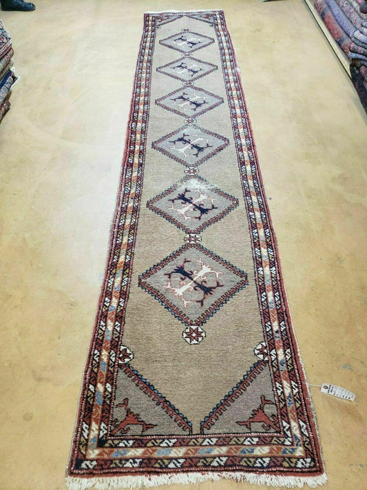 Persian Sarab Runner Rug 2x11 Antique Tribal Hand Made Camel Hair