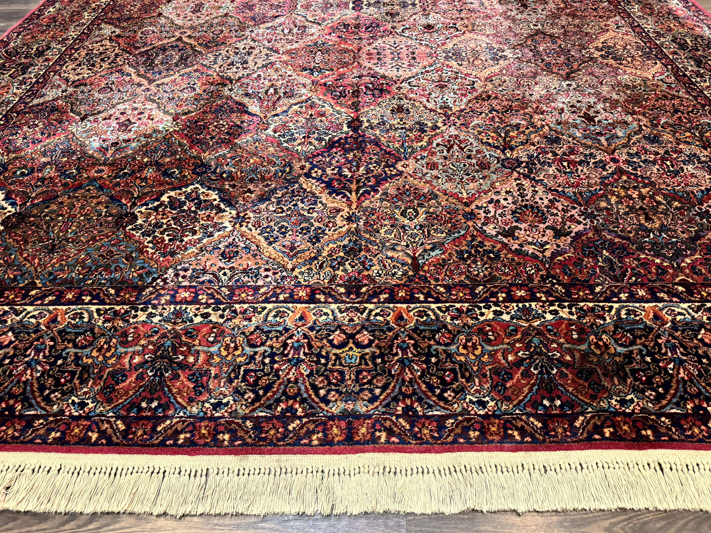 12x16 Karastan Multicolor Panel Kirman Rug #717, Rare Palace Size Wool Original 700 Series