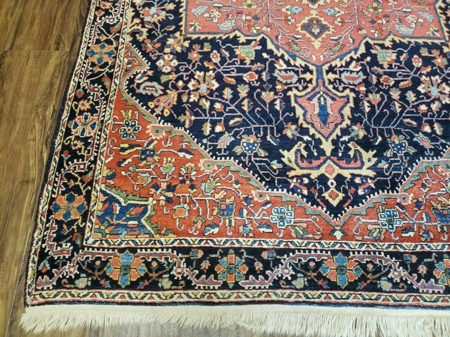 Antique Handmade Indian Wool Rug 4.5 X 6.5 Ft Red One Of A Kind