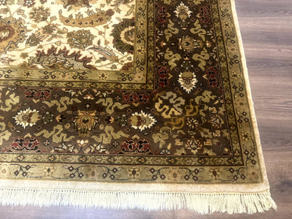 Indo Persian Mahal Rug 8x10 Floral Traditional Wool Oriental Carpet
