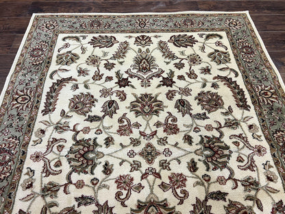 Floral Oriental Rug 5x7 Turkish Power Loomed Carpet With Traditional Design