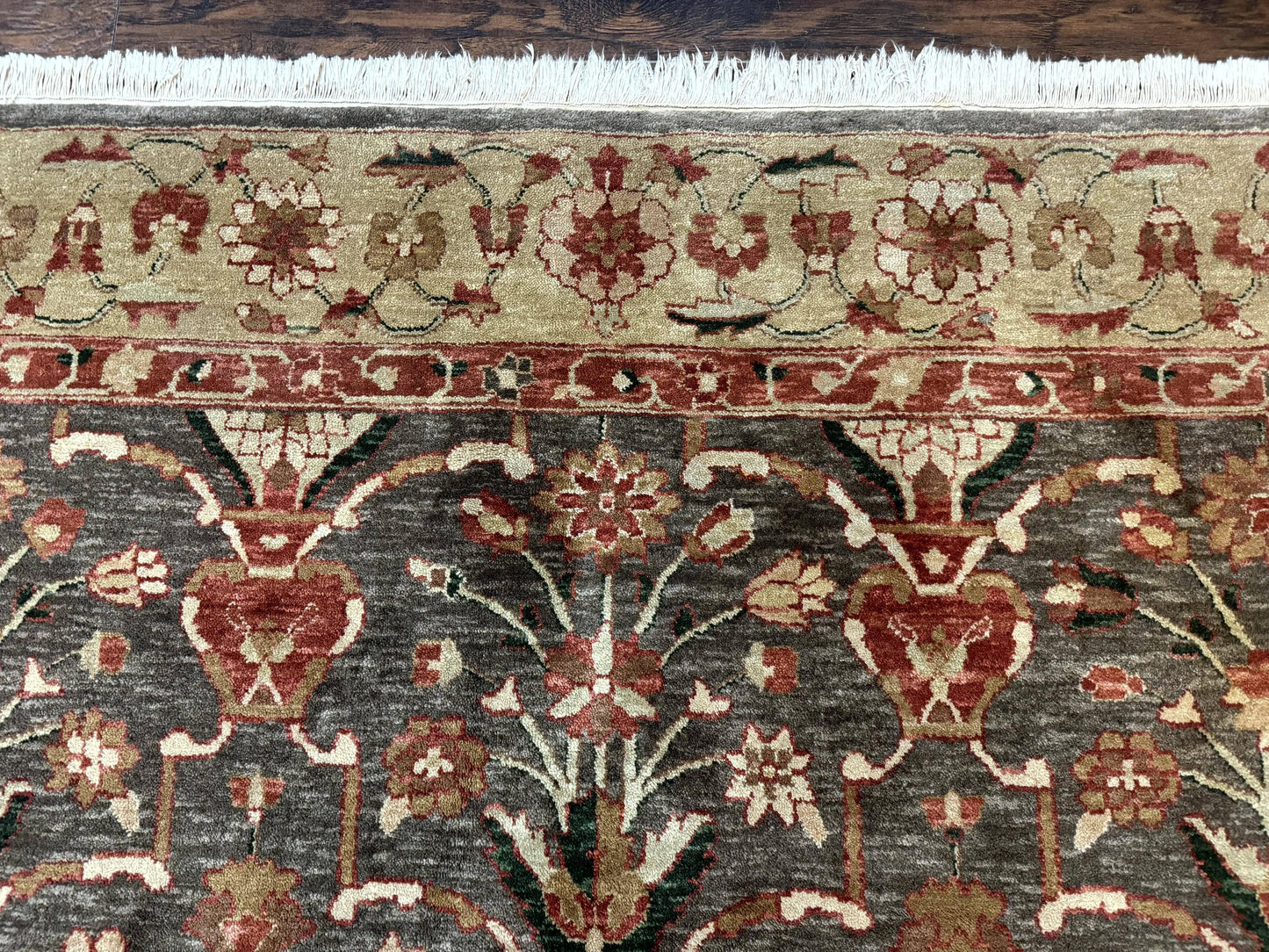 Persian Mahal Rug 6x9 Handmade Wool Oriental Carpet Floral Design