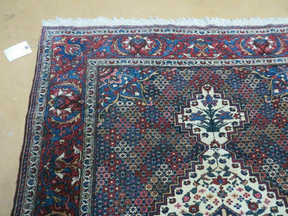 Turkish Floral Oriental Medallion Wool Rug 4x7 Vintage Handmade Vegetable Dye