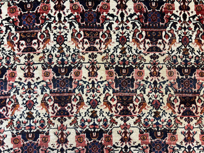 Persian Afshar Rug 6x8 Hand Knotted Wool Vintage Carpet With Floral Allover Motifs