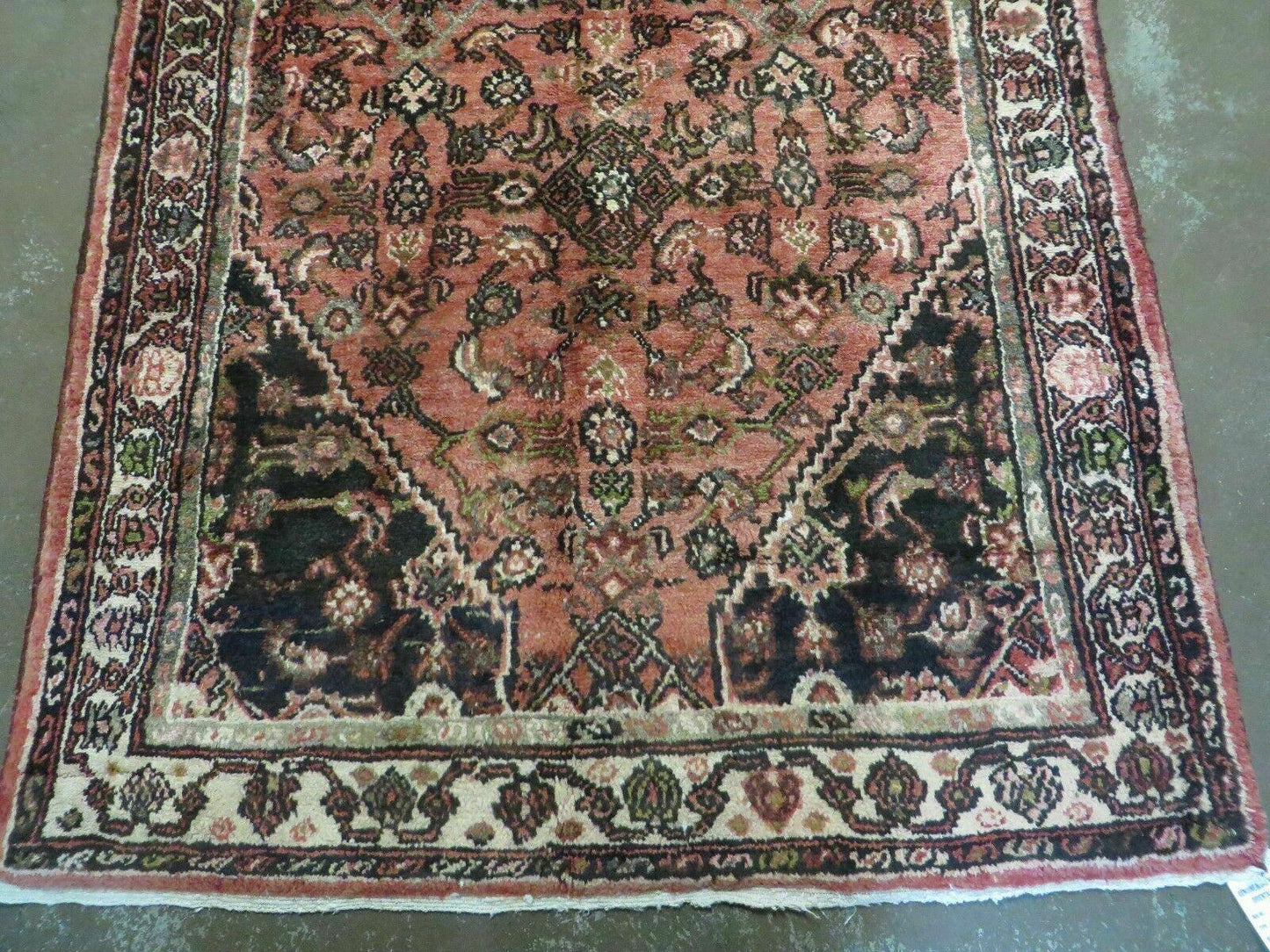 Persian Runner Rug 3.8 x 10, Red, Vintage