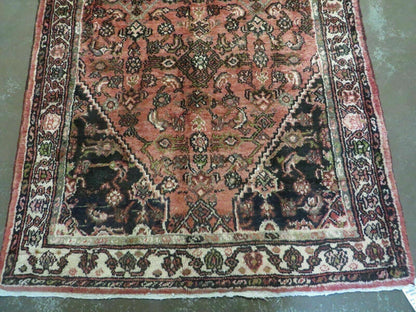 Persian Runner Rug 3.8 x 10, Red, Vintage