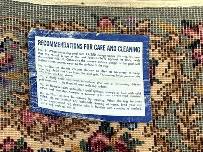 Karastan Rug 4x6 Red Medallion Kirman #762, Wool Vintage Original 700 Series