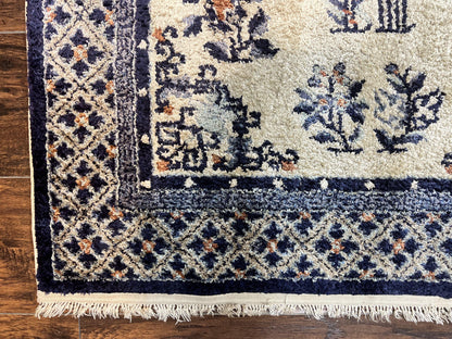 Silk Chinese Rug 3x5 Hand Knotted Vintage Peking Carpet Oriental Art Deco