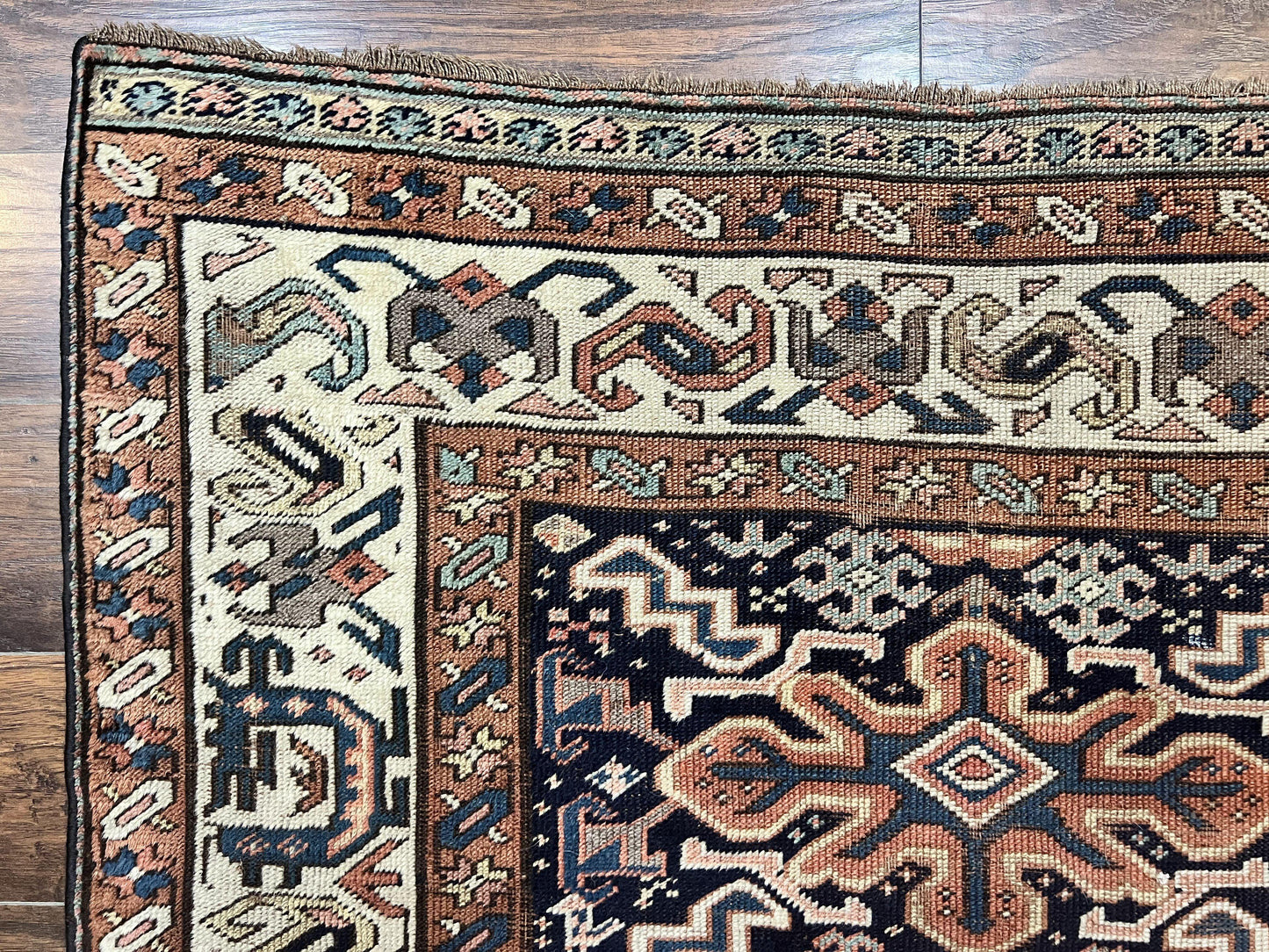 Antique Persian Tribal Runner Rug 4.6 x 9.8, Kurdish Runner, Rug for Hallway or Kitchen, 1920s Carpet, Wool Handmade Rug