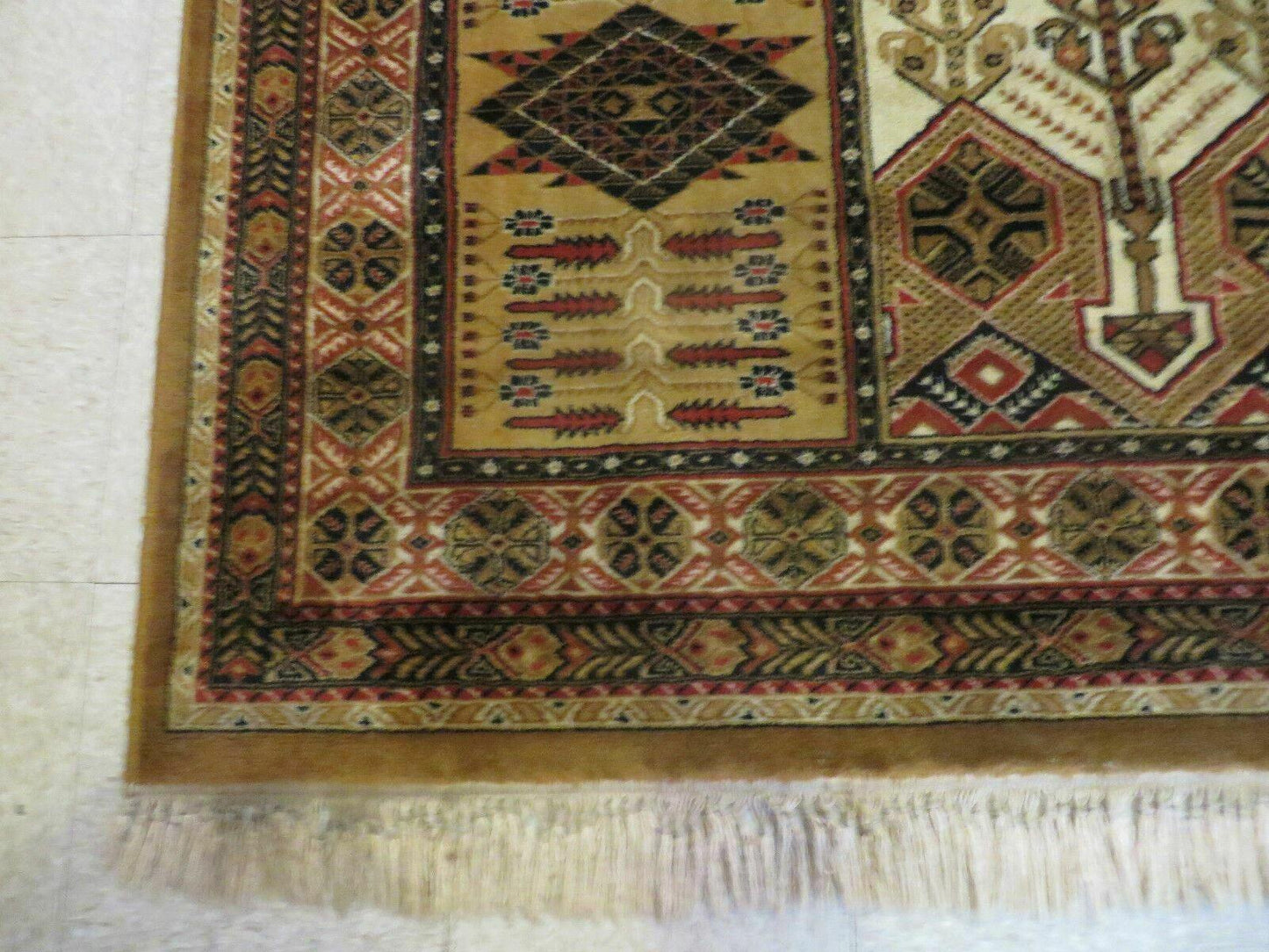 Couristan Rug 10x14, Large Belgium Power Loomed Wool Carpet 10 x 14 ft, Brown Tan Cream Oriental Rug, Living Room Rug, Large Area Rug