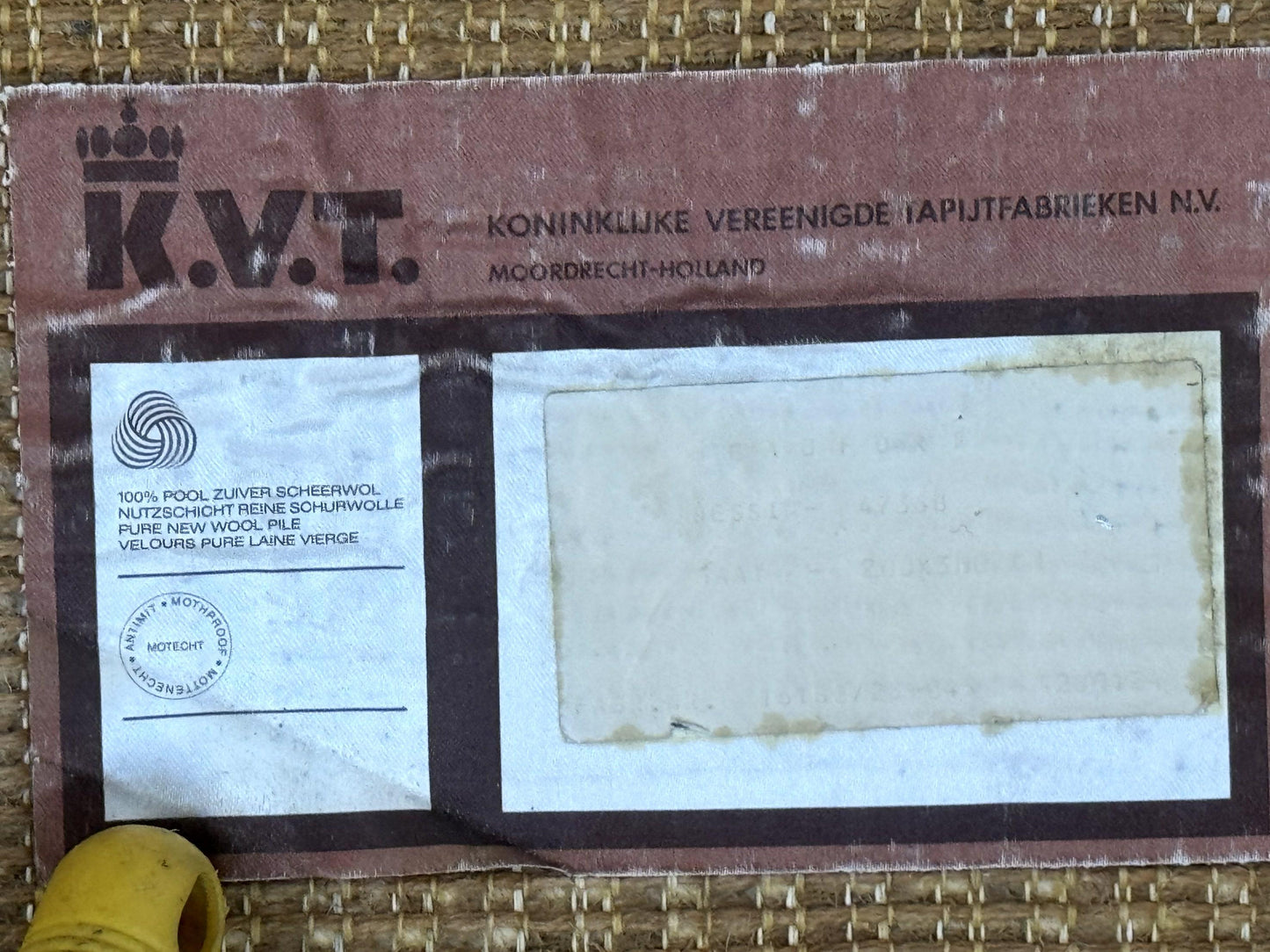 European Rya Shag Rug 6.6 x 9.7 Beige Fluffy Vintage Area Rug