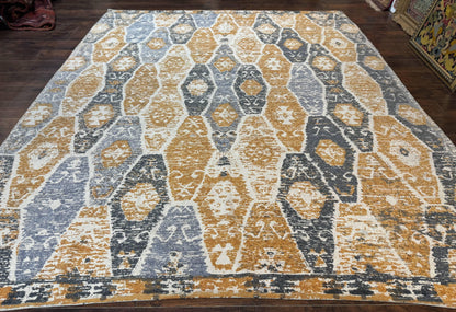 Handmade Indian Area Rug 8x10 Vintage Colorful Hemp Natural Material