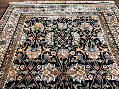 Indo Persian Bidjar Rug 6x10 Vintage Handmade Wool Carpet Allover Pattern