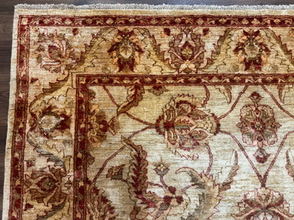 Indian Mahal Rug 7x9 Wool Handmade Area Rug