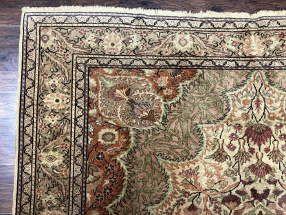 Antique Turkish Kayseri Rug 7x10 Hand Knotted Wool Area Rug