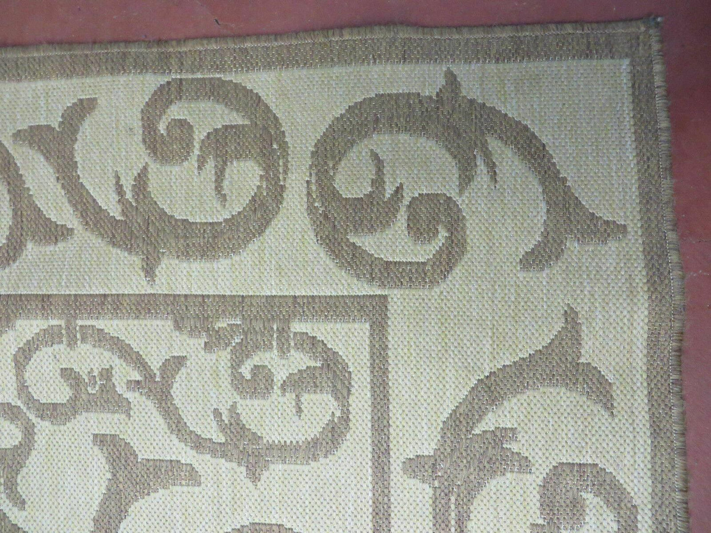 Jute Kilim Rug Natural Fiber Two Sided Flat Weave 5x7 Contemporary Carpet