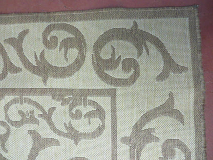 Jute Kilim Rug Natural Fiber Two Sided Flat Weave 5x7 Contemporary Carpet