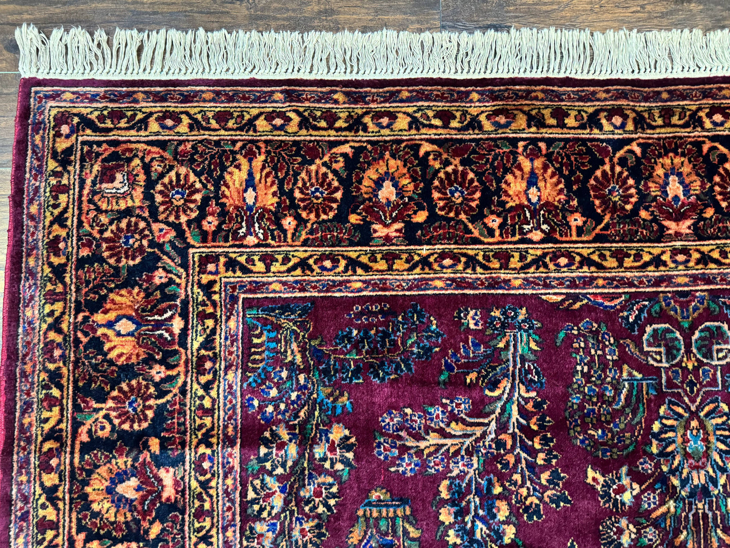 Karastan Rug Antique Wool Pile Sarouk Lanamar 8.6x12 Vintage Discontinued