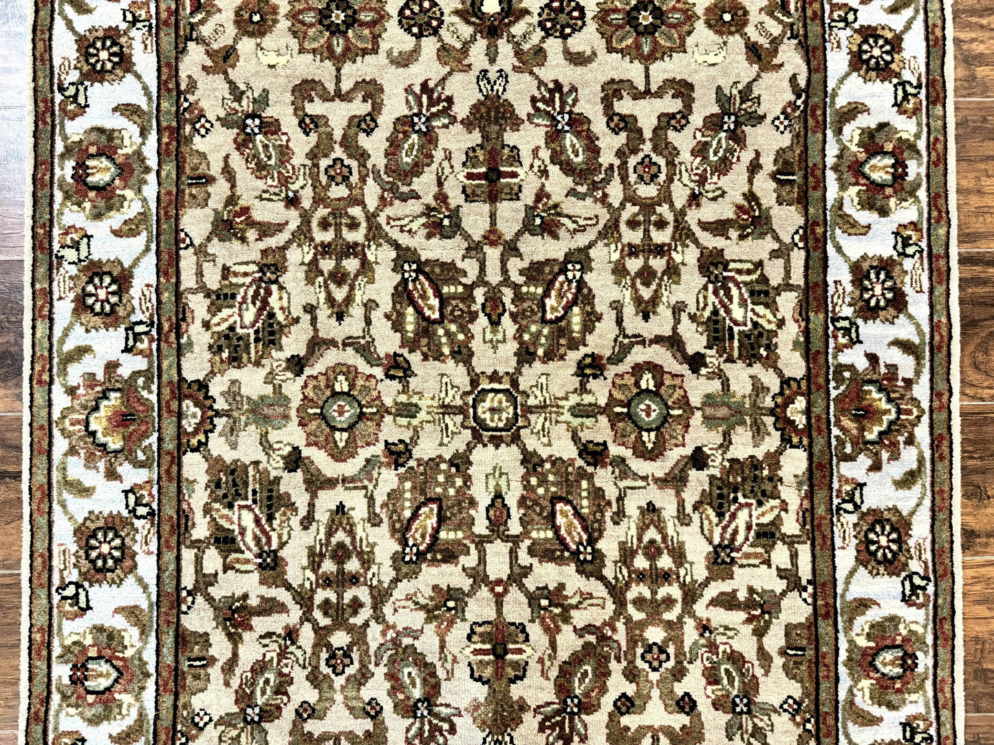 Persian Rug 4x6 Handmade Wool Floral Allover Vintage Oriental Carpet