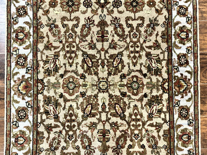 Persian Rug 4x6 Handmade Wool Floral Allover Vintage Oriental Carpet