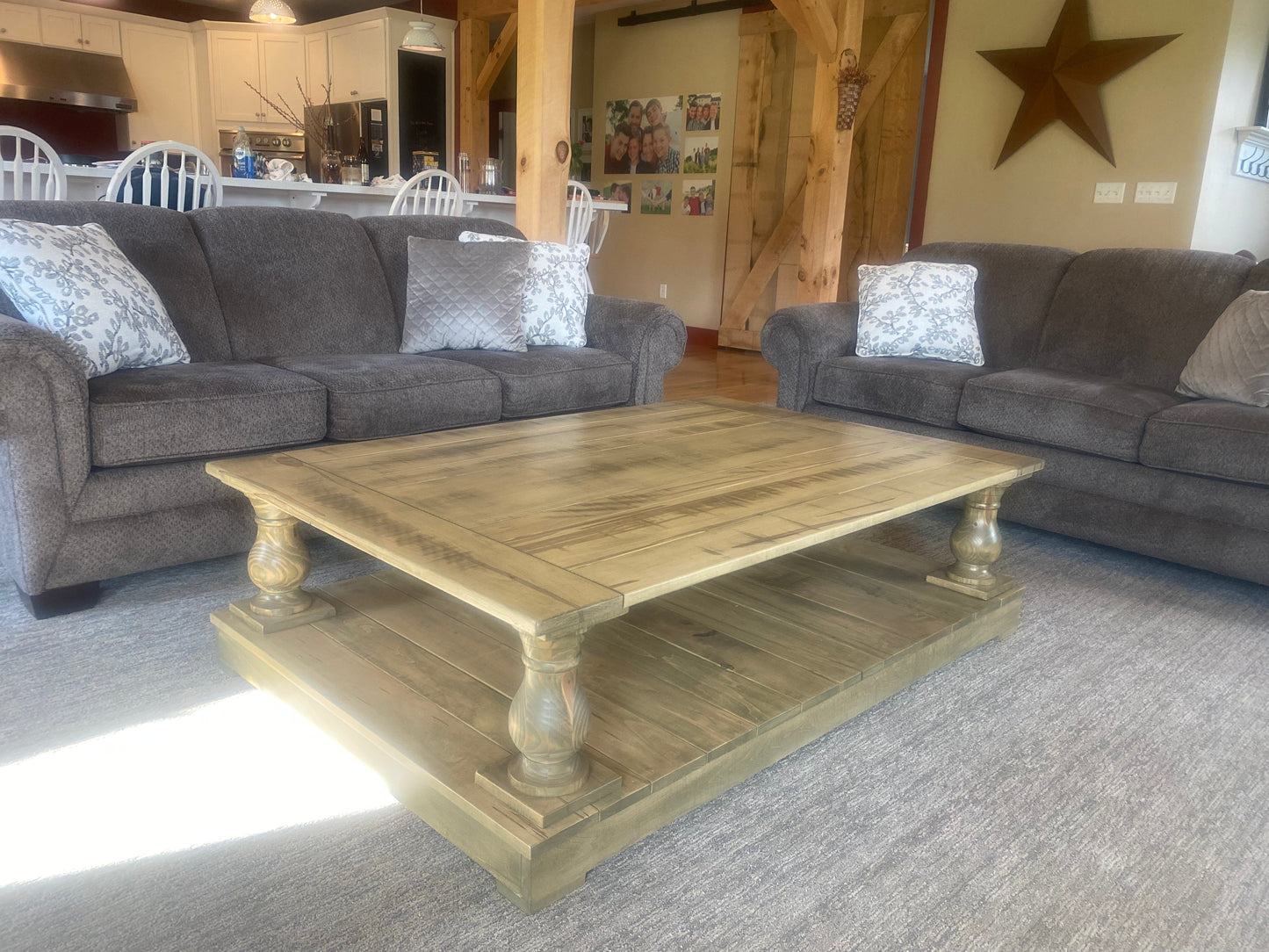 Balustrade Coffee Table Handcrafted Solid Wood
