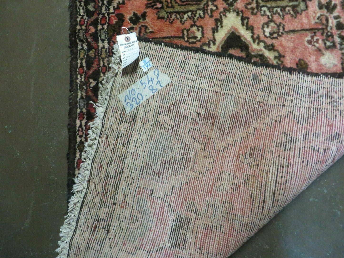 Persian Runner Rug 3.8 x 10, Red, Vintage