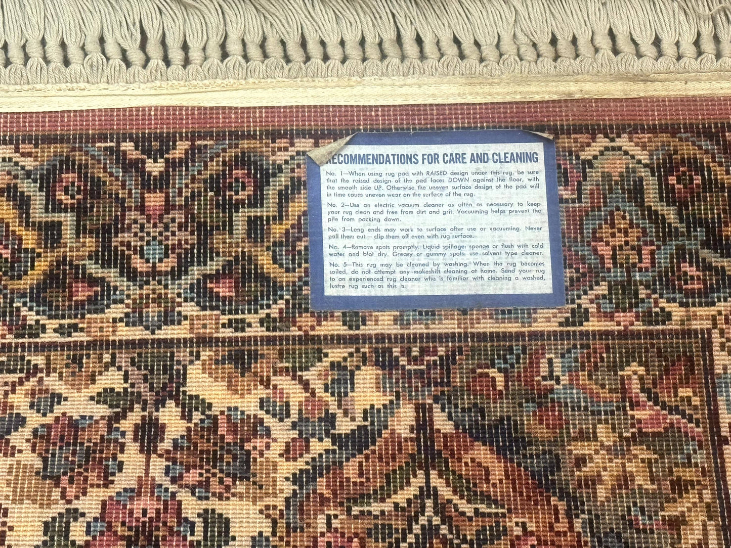 Karastan Rug 3x5 Multicolor Panel Kirman #717, Original 700 Series, Wool Pile, Discontinued