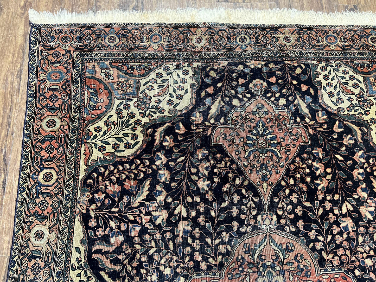 Antique Persian Sarouk Farahan Rug 4x7 Collectible Carpet