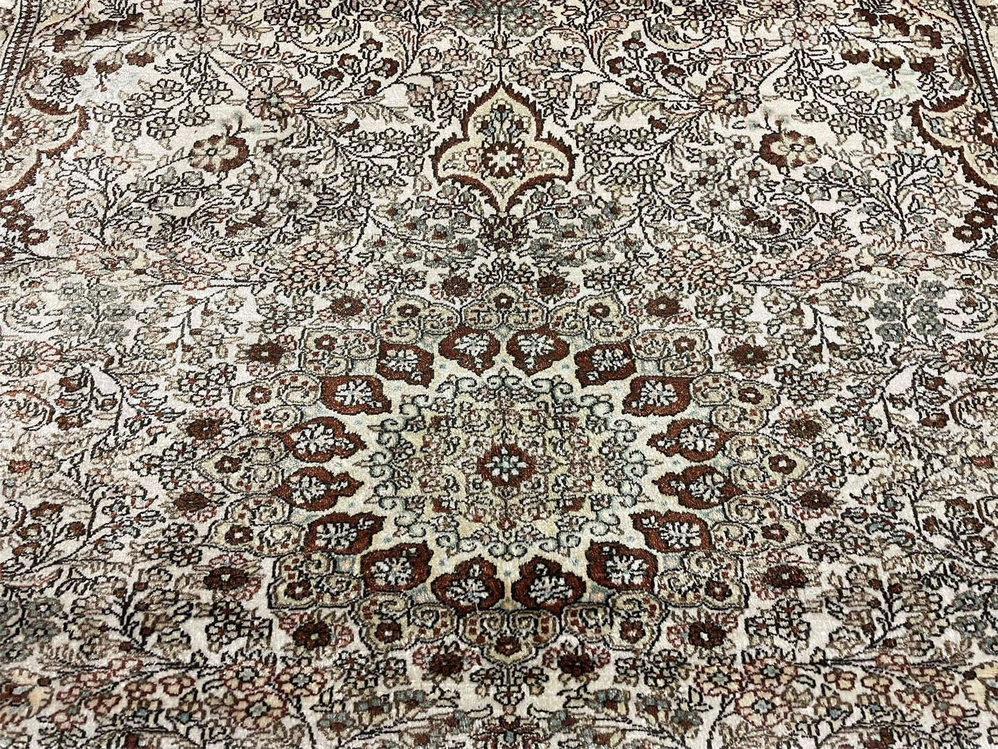 4x6 Vintage Handmade Chinese Oriental Silk Rug Hand Knotted 400 KPSI