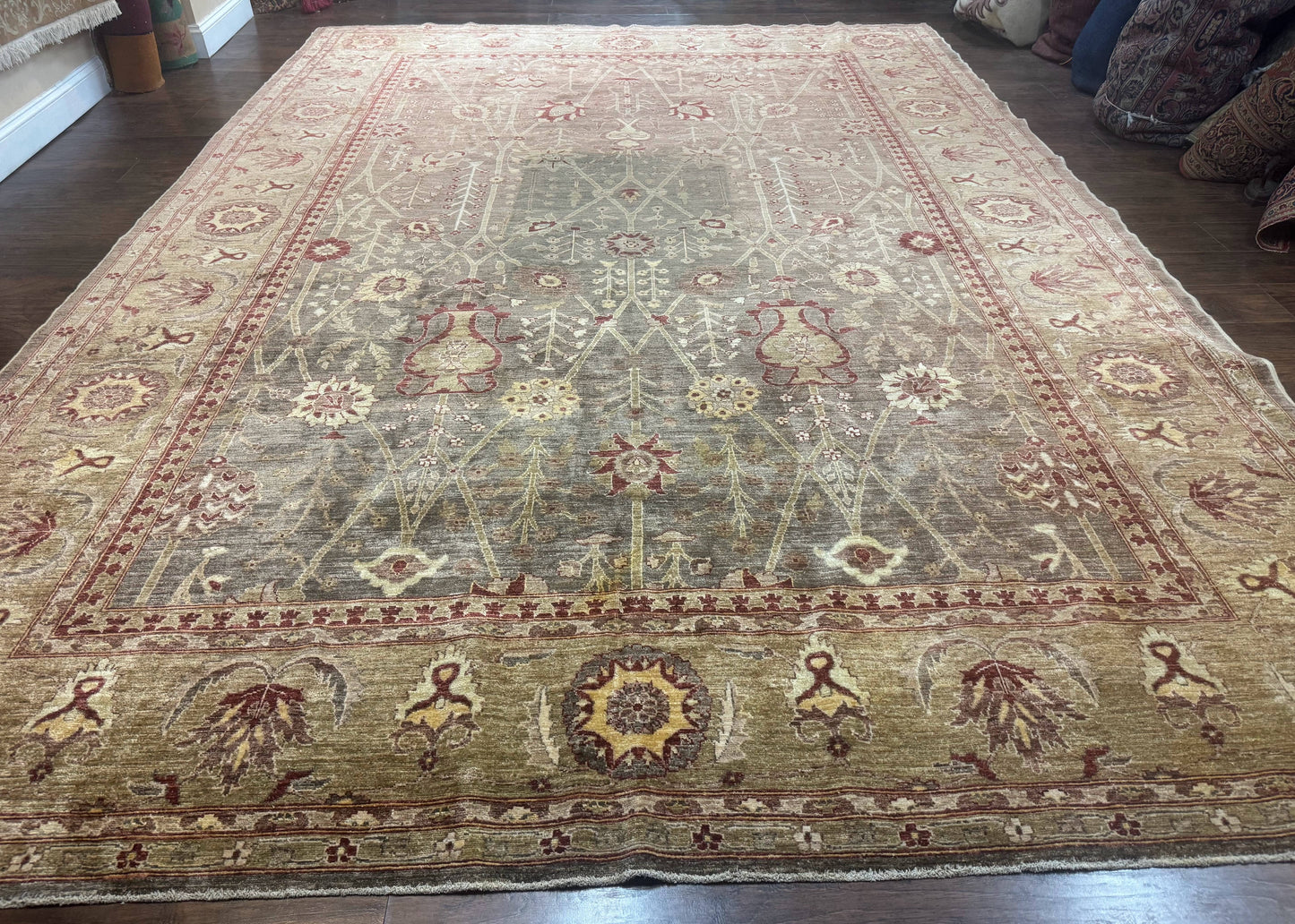 Pakistani Rug 10x14, Large Peshawar Chobi Carpet