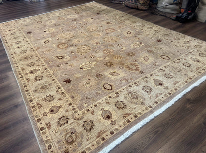 Pakistani Peshawar Rug 8x11, Indo Persian Mahal Carpet, Traditional Wool Oriental Rug