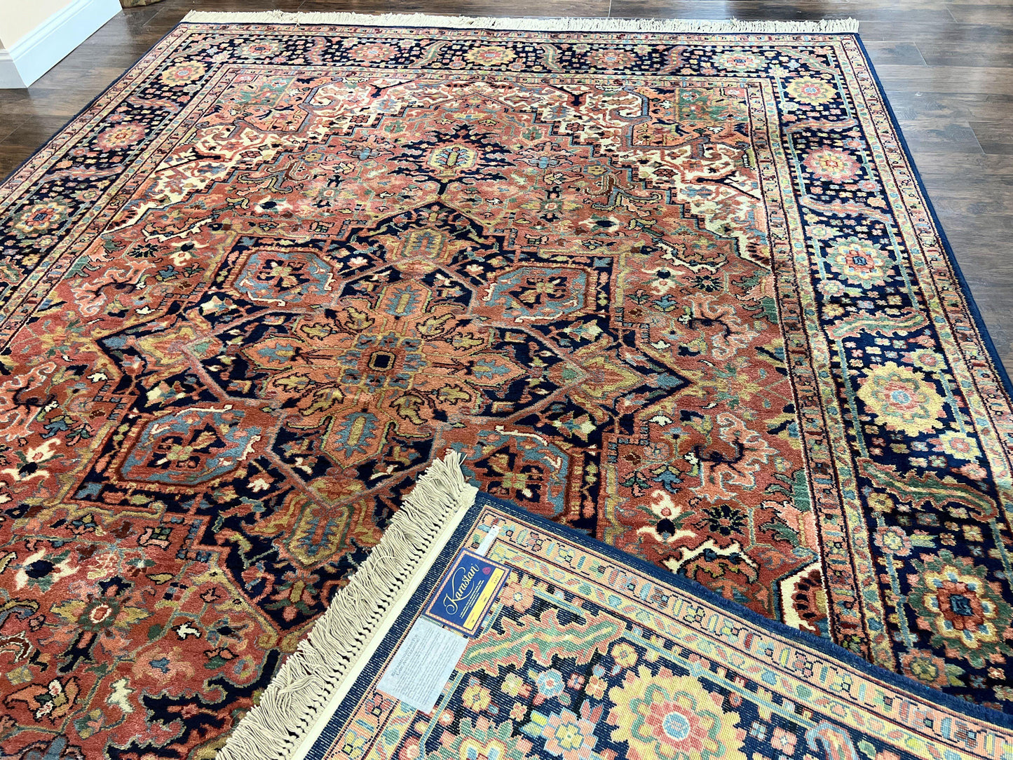 Karastan Rug 8.8 x 12, Karastan Heriz #726, Wool Pile Karastan Area Rug, Rare Hard to Find, Original 700 Series