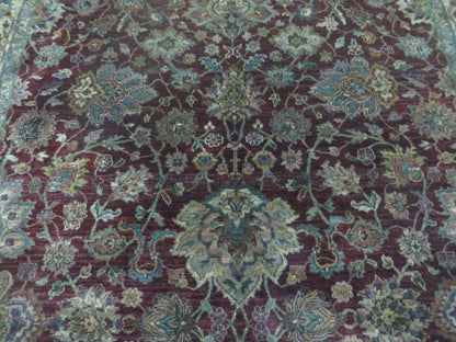 Handmade Wool Rug 6 By 9 Floral Oriental Tea Wash Red India Hand Knotted