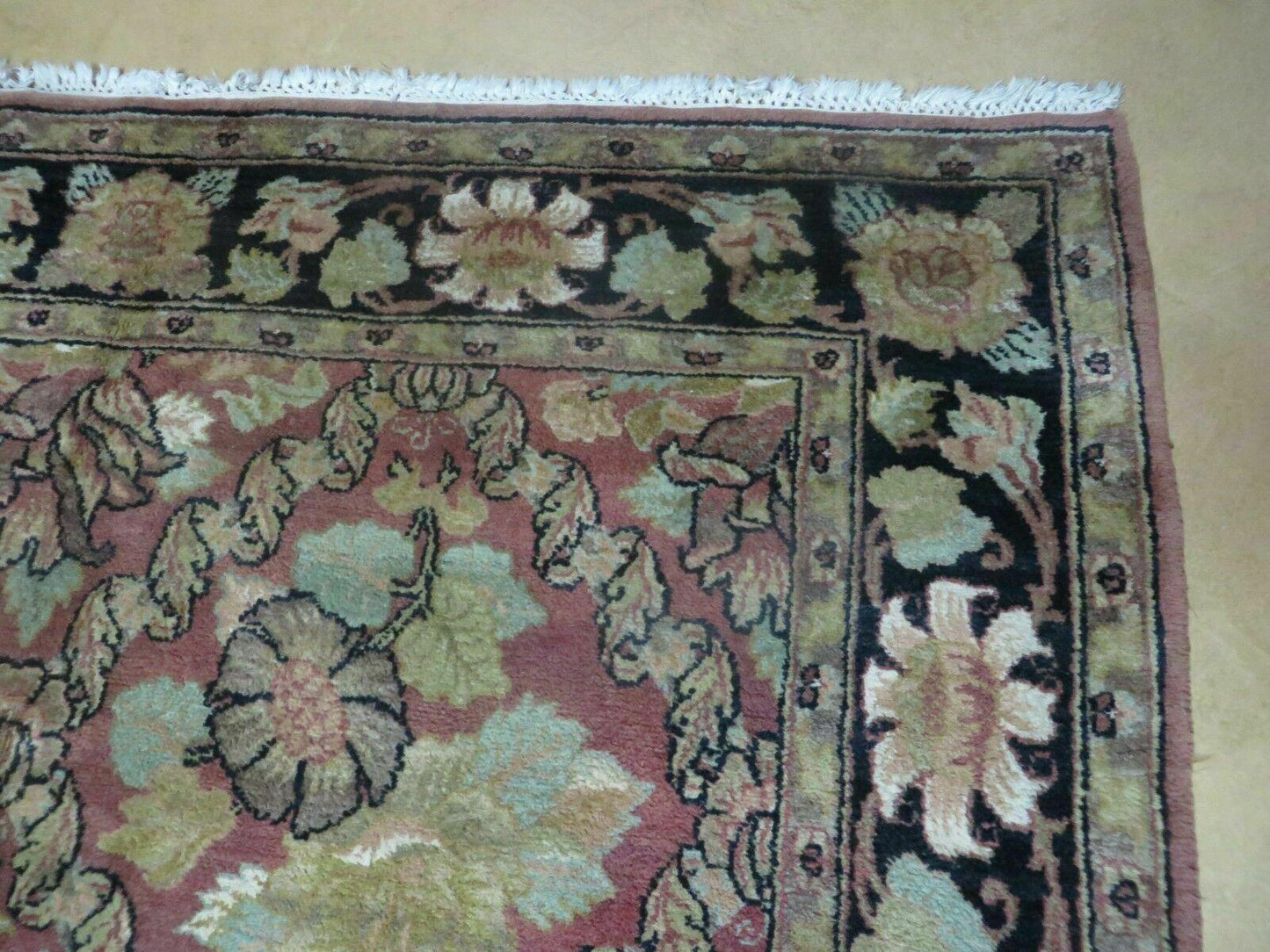 Floral Oriental Wool Rug 6x9 Handmade From India High Quality