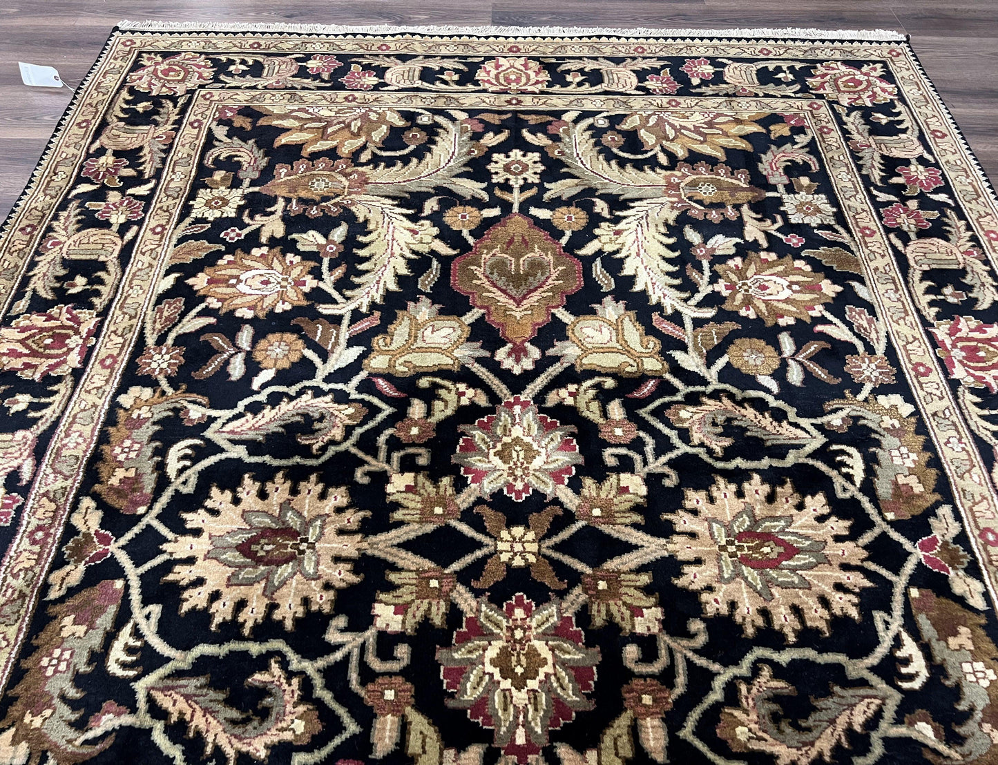 Indo Mahal Sultanabad Rug 8x11 Vintage Handmade Wool Floral Oriental Carpet