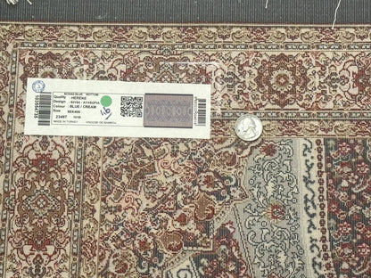 Turkish Silk Runner Rug 2.6 x 13, Blue Runner Rug, Dome Design, Bamboo Silk, New