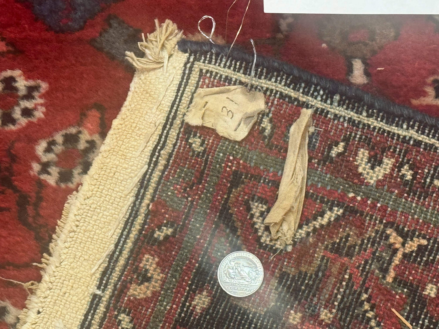 Red Persian Rug 2.6 x 6.8, Floral, Antique Per'sian Carpet, Persian Malayer Rug, Hamadan Rug