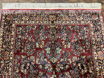 Karastan Red Sarouk Wool Rug 5.9x9 Vintage Oriental Carpet Original 700 Series