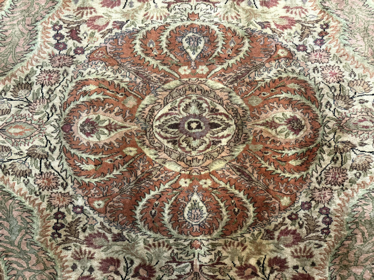 Antique Turkish Kayseri Rug 7x10 Hand Knotted Wool Area Rug