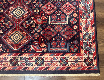 Karastan Rug 5x8, Yuruk Collection #530, Geometric Tribal Wool Pile Vintage Carpet