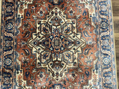 Karastan Rug 4x6 Vintage Serapi Wool Pile Antique Carpet 700 Series