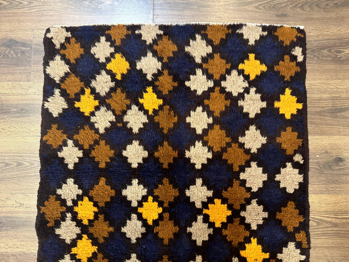 Balouch Afghan Rug 3x4 Hand Knotted Vintage Wool Tribal Multicolor Area Rug